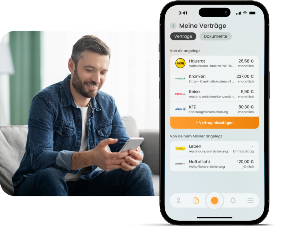 GWF Versicherungs-App: alle Verträge auf einen Blick